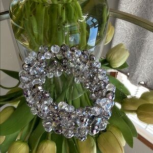 Elegant Silver Crystal Bracelet